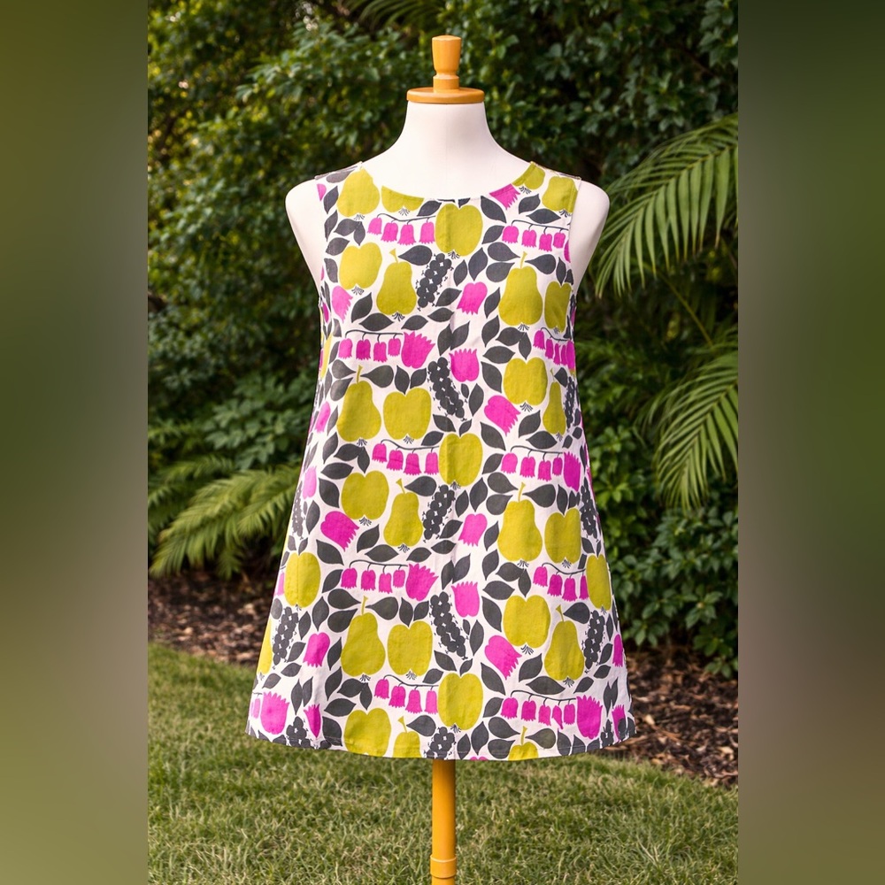 Marimekko Cotton Mini Dress EU 38 (US M) | Finnish Designer | Bold Print Tunic